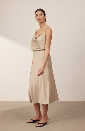 Ally Satin Stretch Skirt