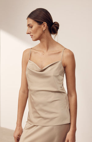 Aura Satin Stretch Singlet