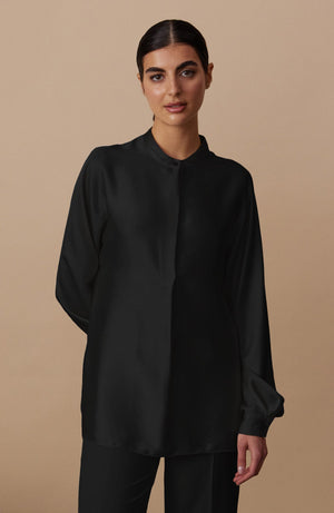 Jenny Round Necked Satin Blouse