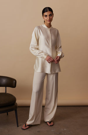 Jenny Round Necked Satin Blouse